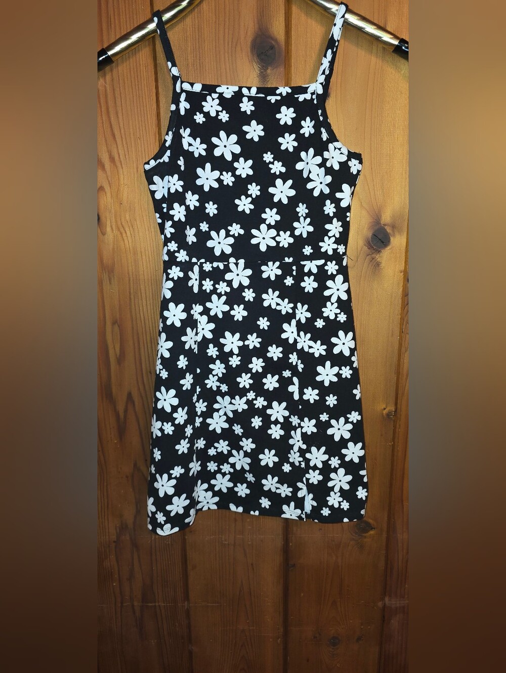 art Class Black And White Daisy Print Dress L 10/12